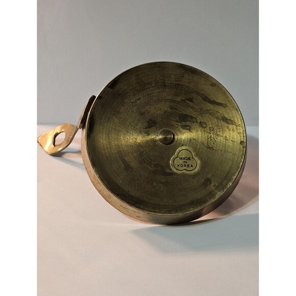 Vintage Collectible Brass Candlestick Holder with Handle - Small Antique Candle - Picture 5 of 6